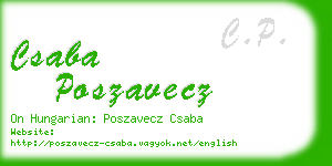 csaba poszavecz business card